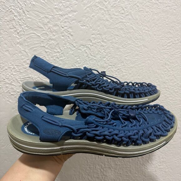 Keen Uneek Sandals Mens 11 Blue Water Sport Hiking Slip On Shoes
